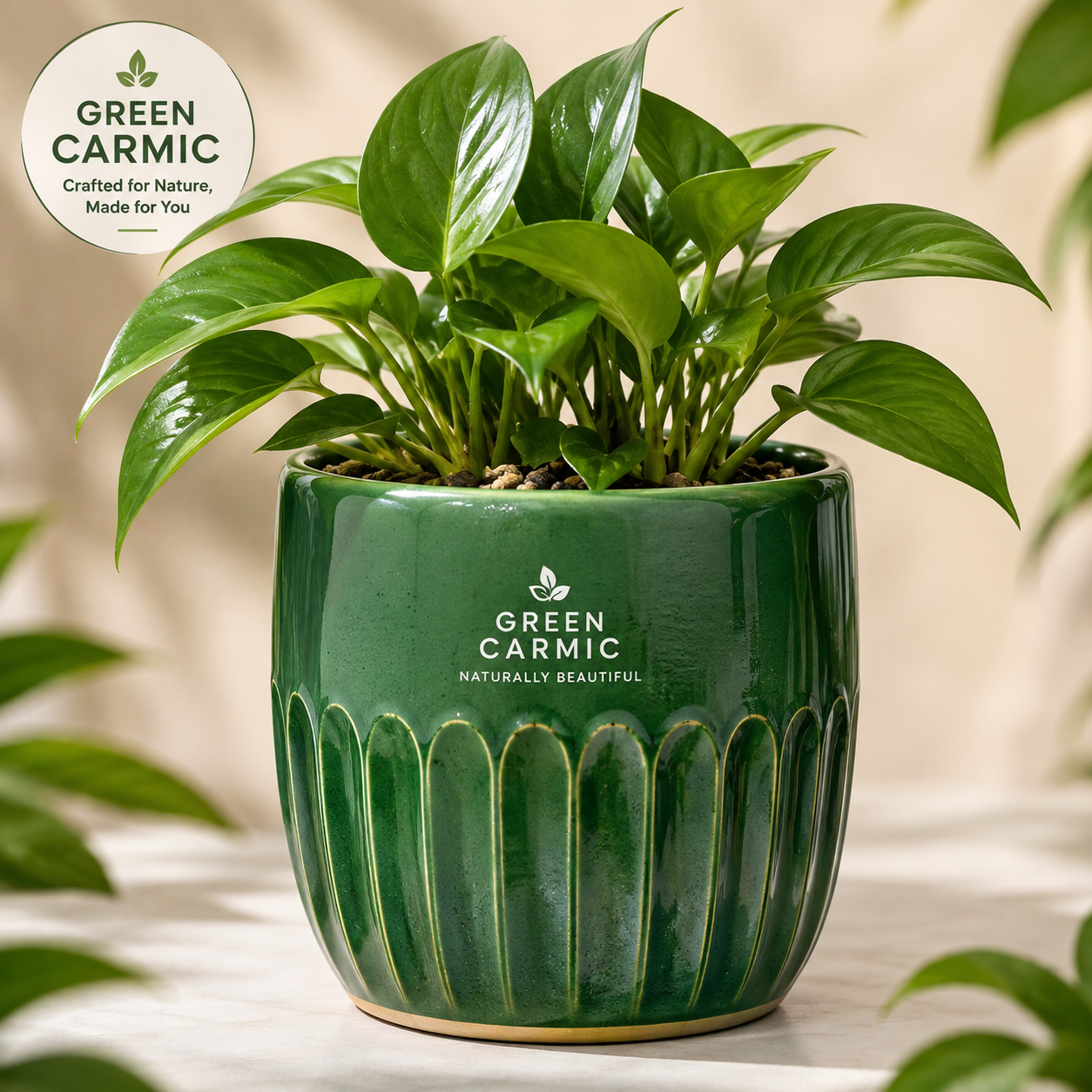 Green Ceramic Pot